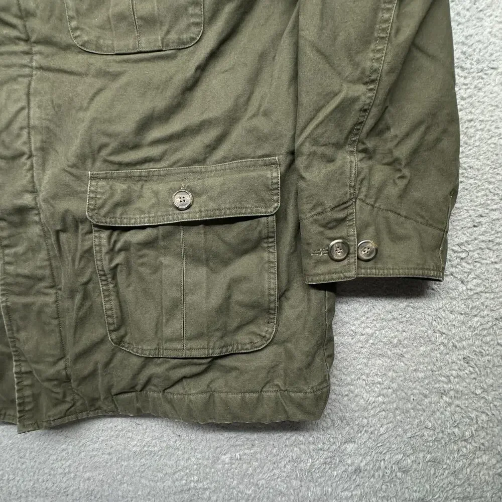 Vintage St Johns Bay Flannel Plaid Lined Barn Chore Field Coat Mens XXL Green